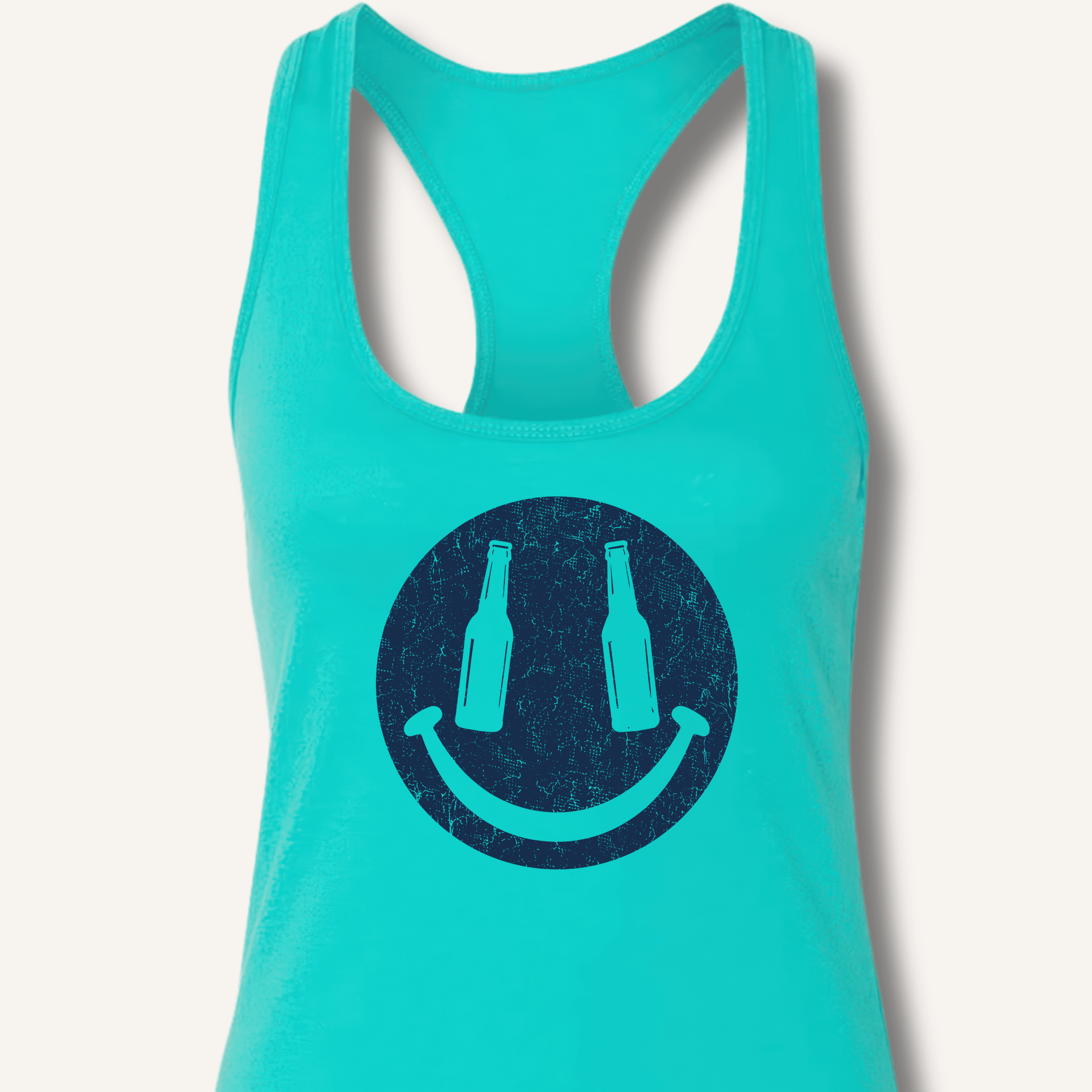 Beer Smiley T-Shirt Racerback Tank - Sip & Shirt