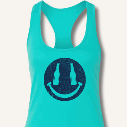 Beer Smiley T-Shirt Racerback Tank - Sip & Shirt