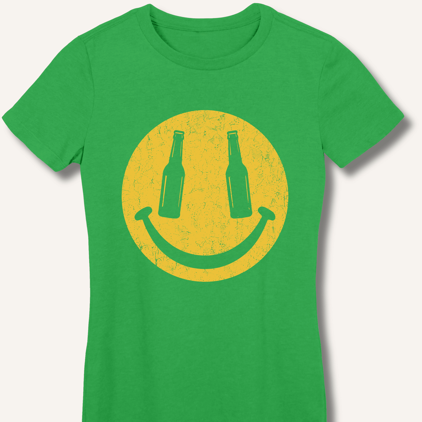 Beer Smiley T-Shirt Women's Fitted T-Shirt - Sip & Shirt