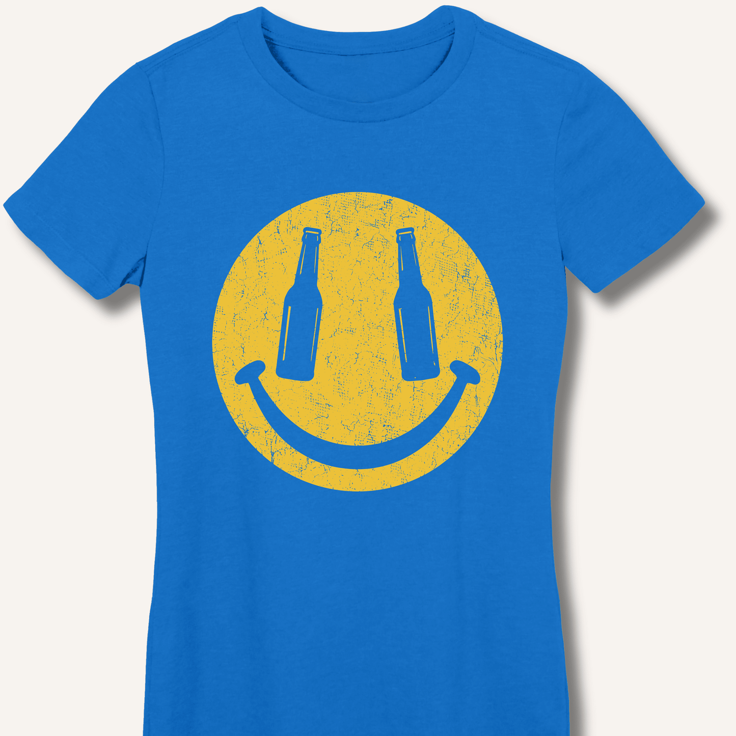 Beer Smiley T-Shirt Women's Fitted T-Shirt - Sip & Shirt