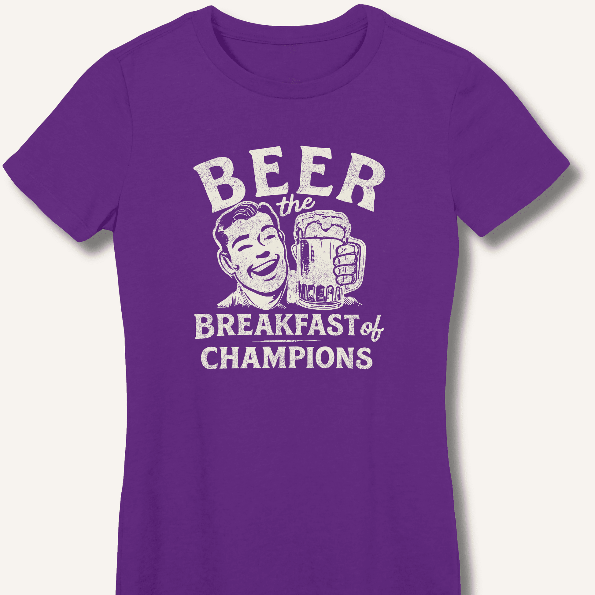 Beer the Breakfast of Champions Fitted T-Shirt - Sip & Shirt