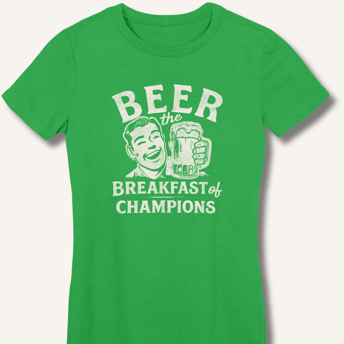 Beer the Breakfast of Champions Fitted T-Shirt - Sip & Shirt
