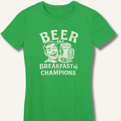 Beer the Breakfast of Champions Fitted T-Shirt - Sip & Shirt