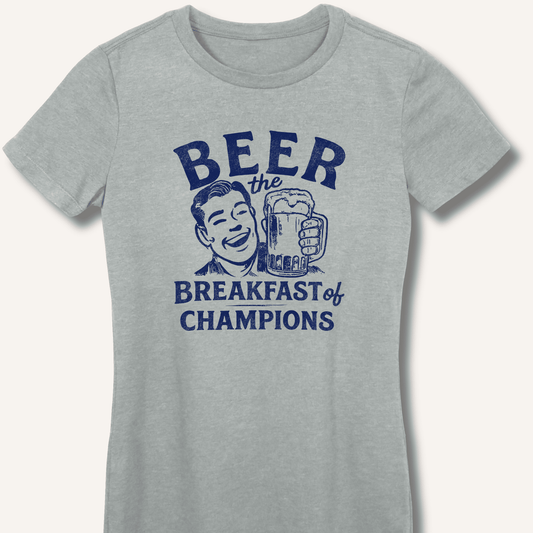 Beer the Breakfast of Champions Fitted T-Shirt - Sip & Shirt