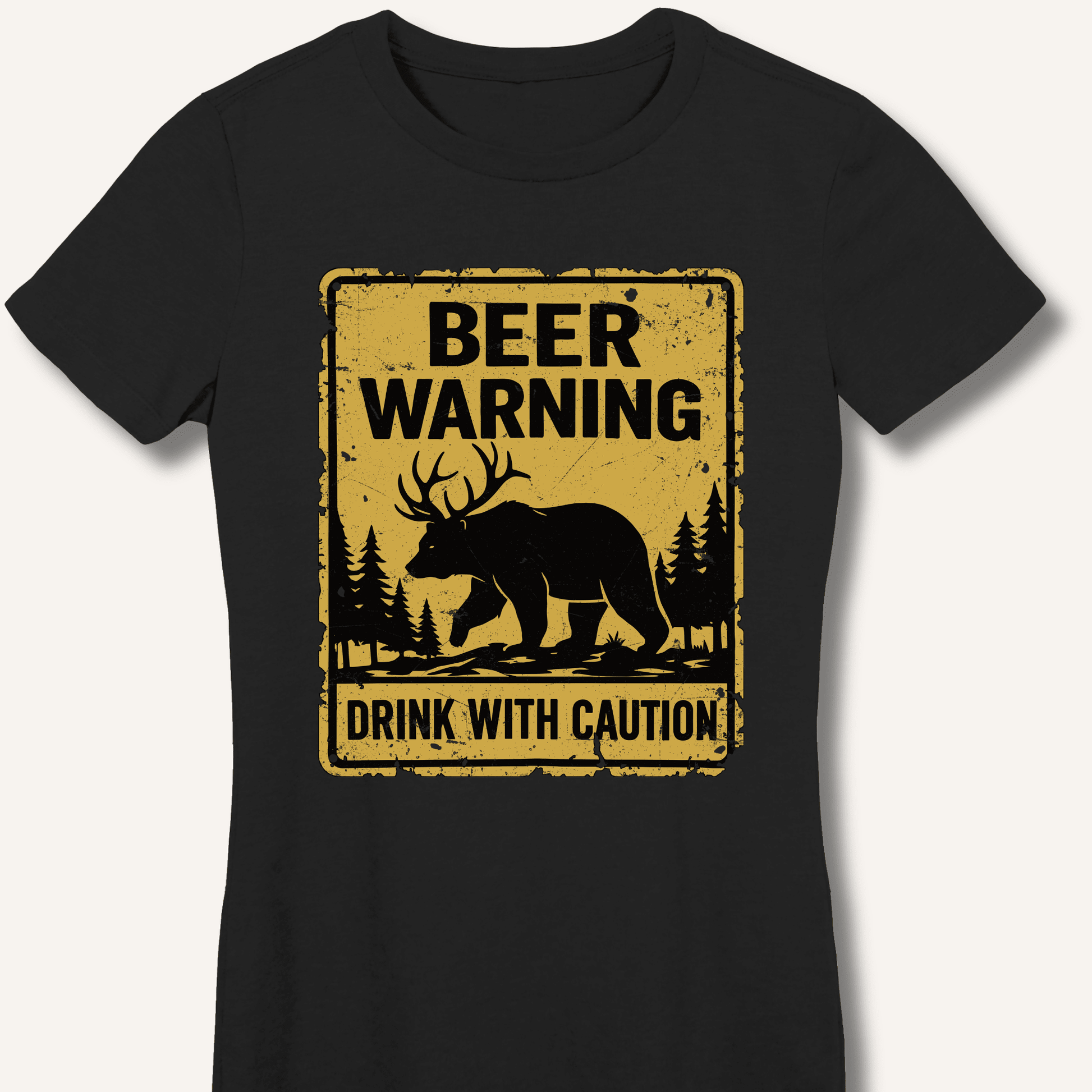 Beer Warning Fitted T-Shirt - Sip & Shirt