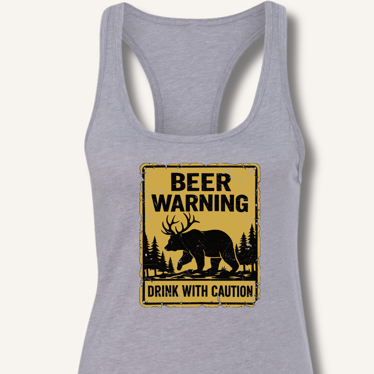Beer Warning Racerback Tank - Sip & Shirt