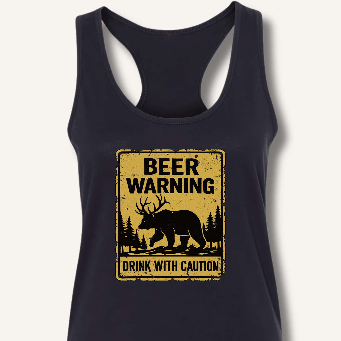 Beer Warning Racerback Tank - Sip & Shirt