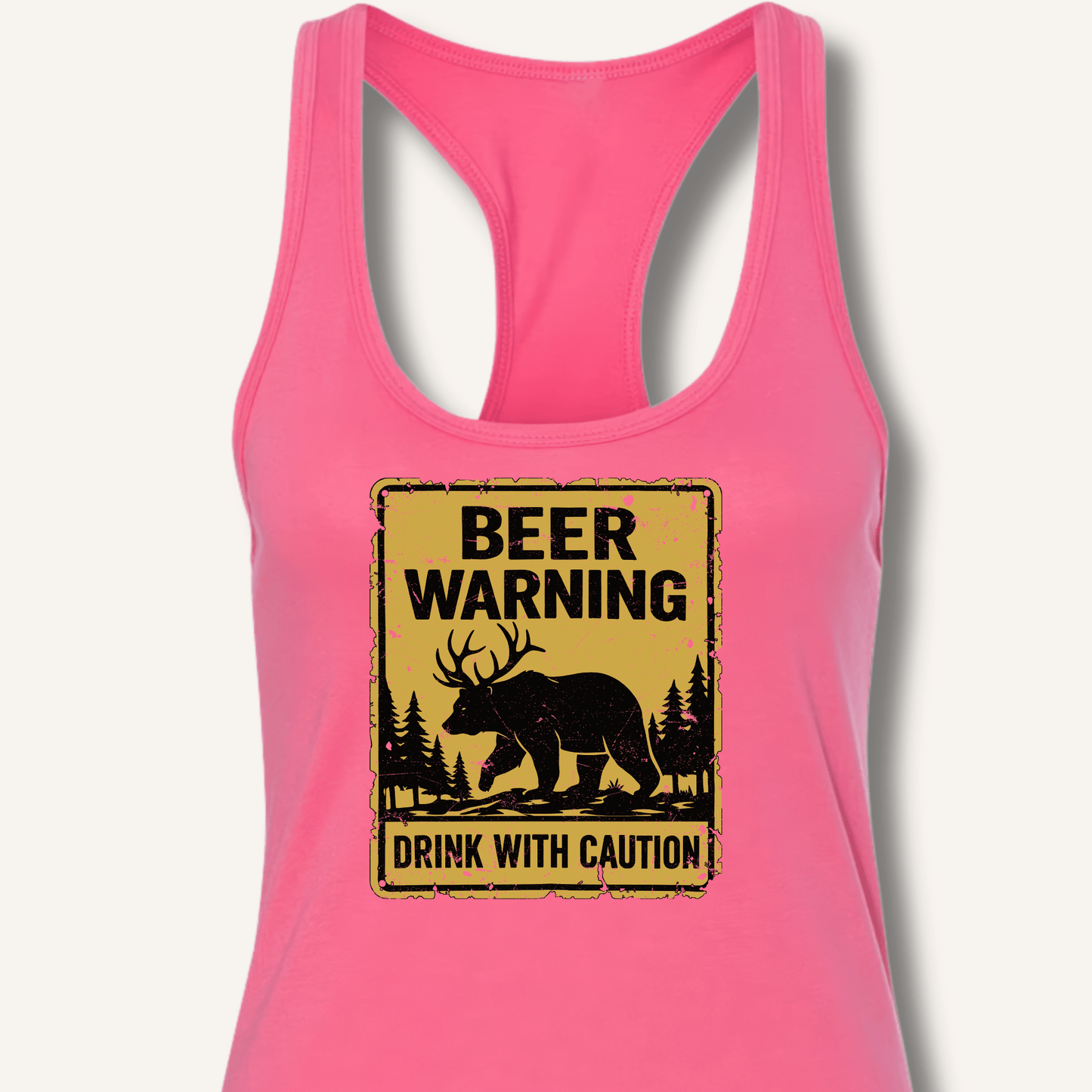 Beer Warning Racerback Tank - Sip & Shirt
