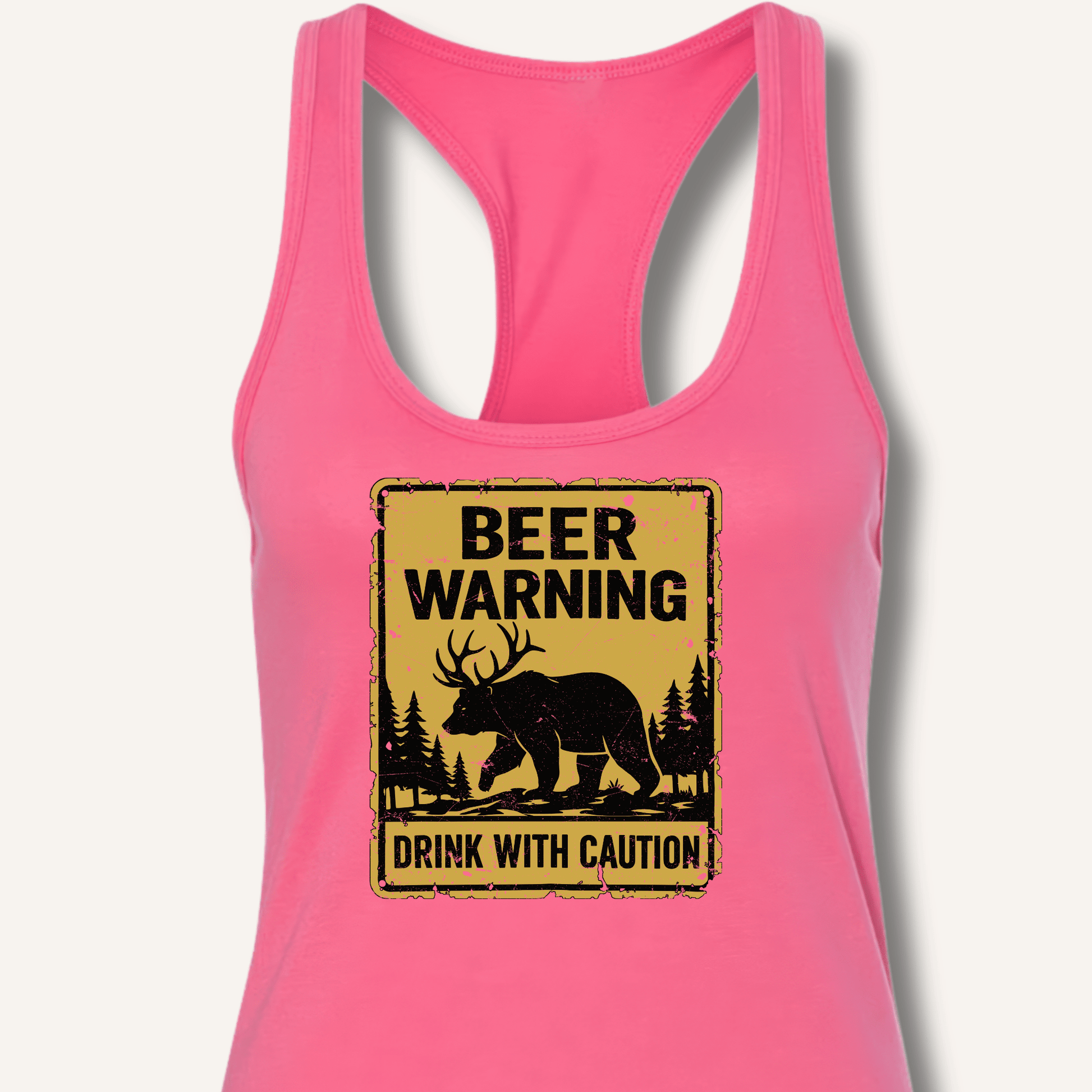 Beer Warning Racerback Tank - Sip & Shirt