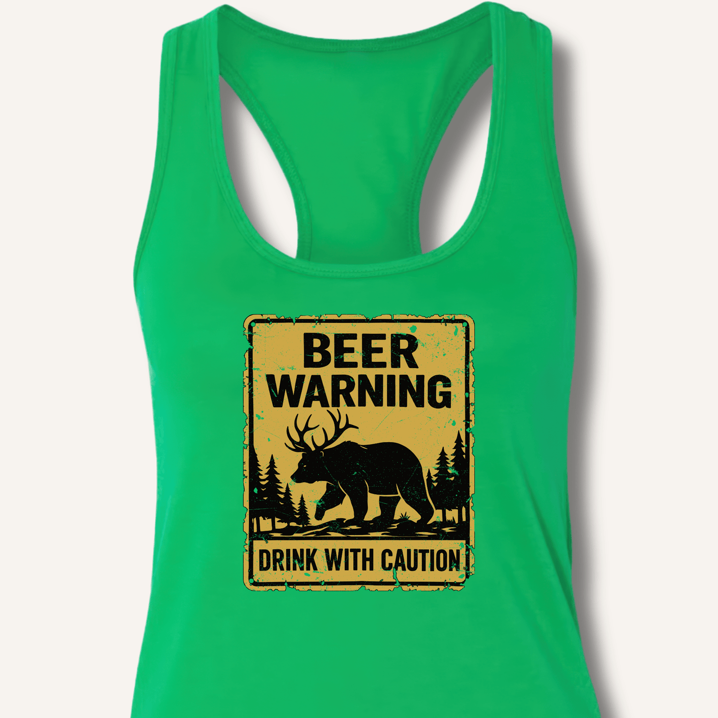 Beer Warning Racerback Tank - Sip & Shirt
