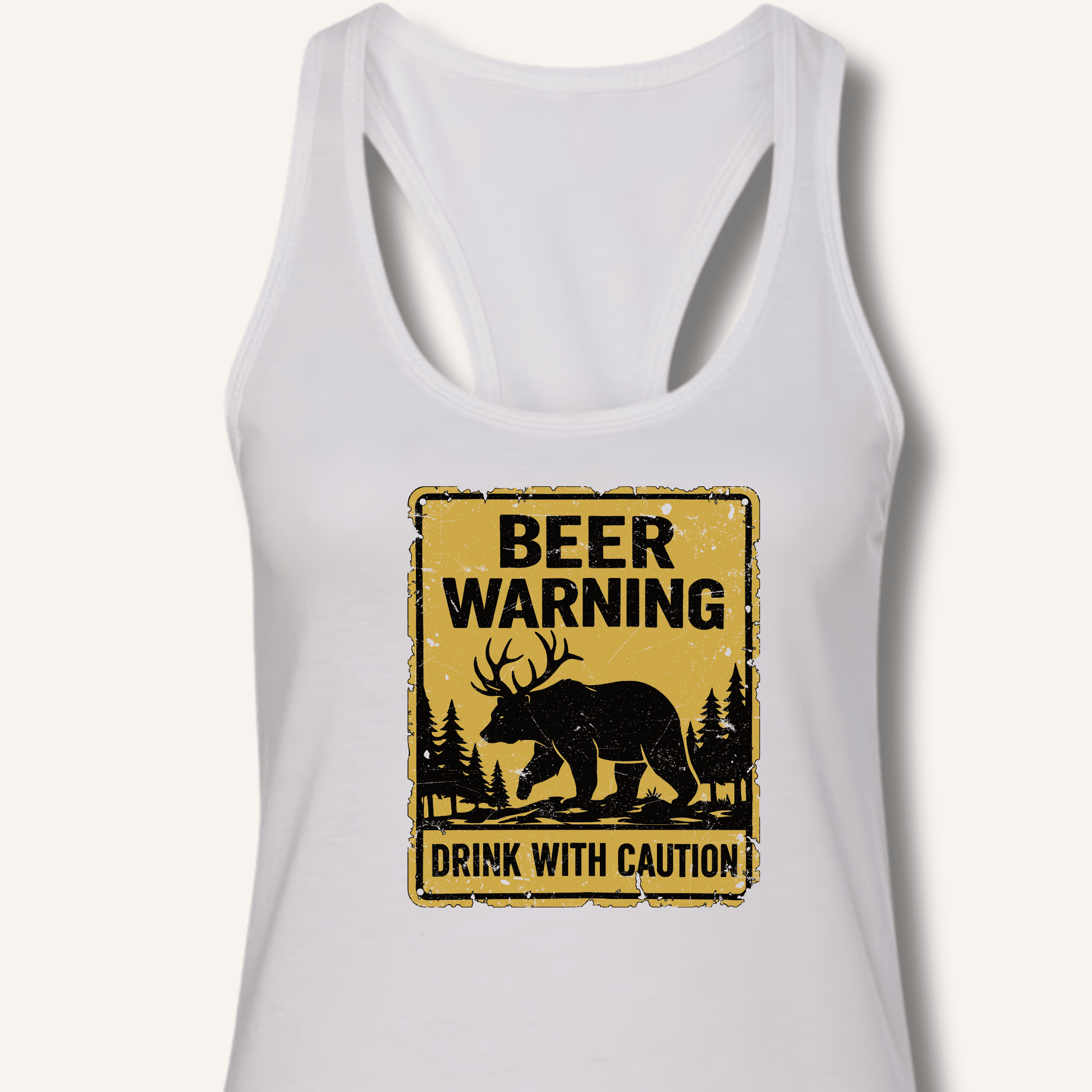 Beer Warning Racerback Tank - Sip & Shirt