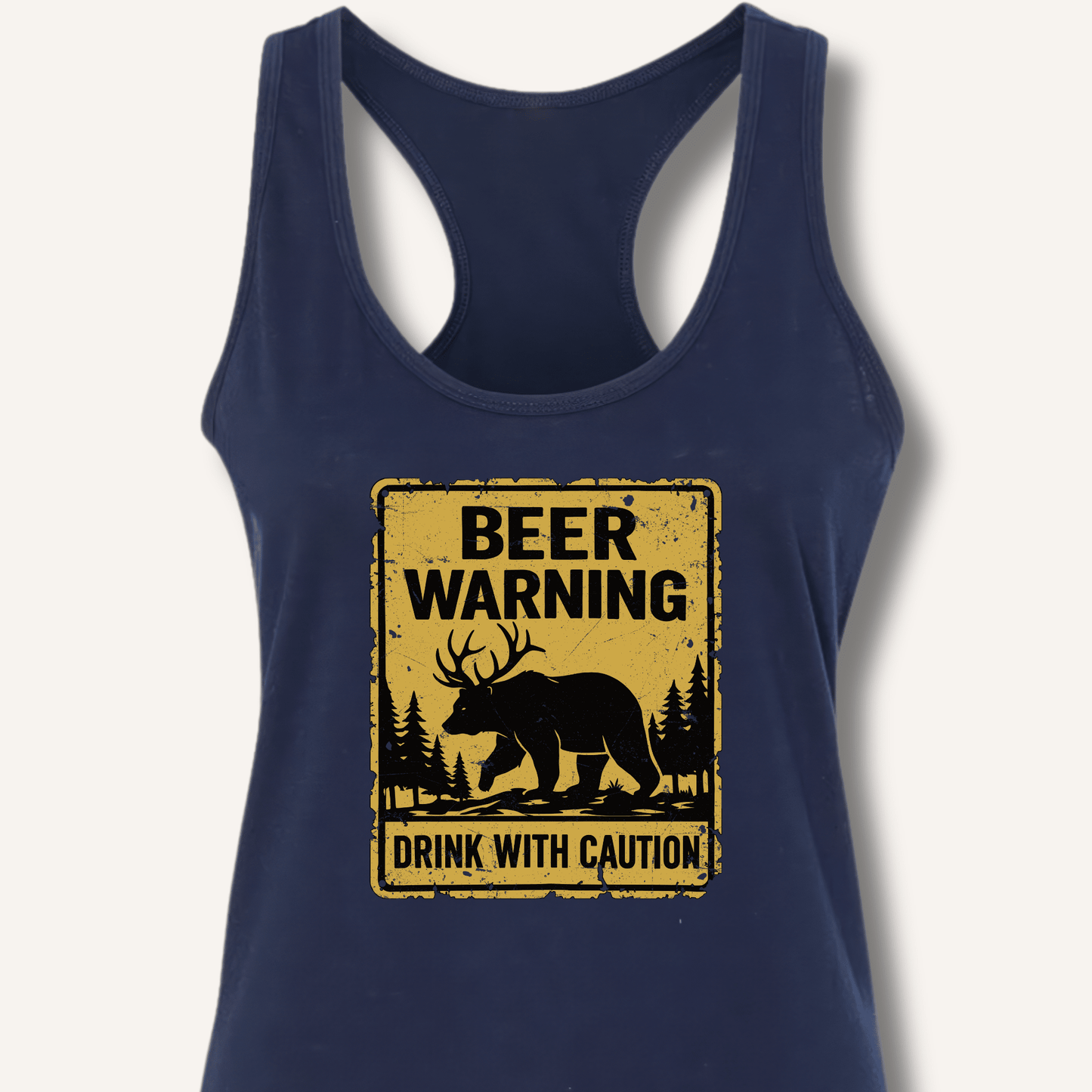 Beer Warning Racerback Tank - Sip & Shirt