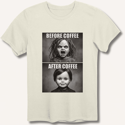 Before Coffee & After Coffee T-Shirt - Sip & Shirt