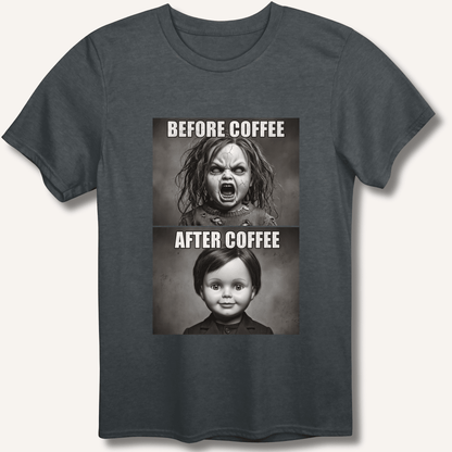 Before Coffee & After Coffee T-Shirt - Sip & Shirt