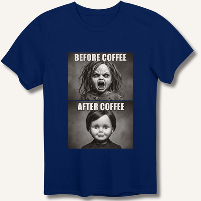 Before Coffee & After Coffee T-Shirt - Sip & Shirt