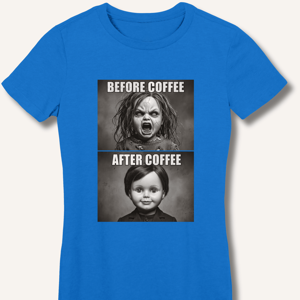 Before Coffee & After Coffee Women's Fitted T-Shirt - Sip & Shirt