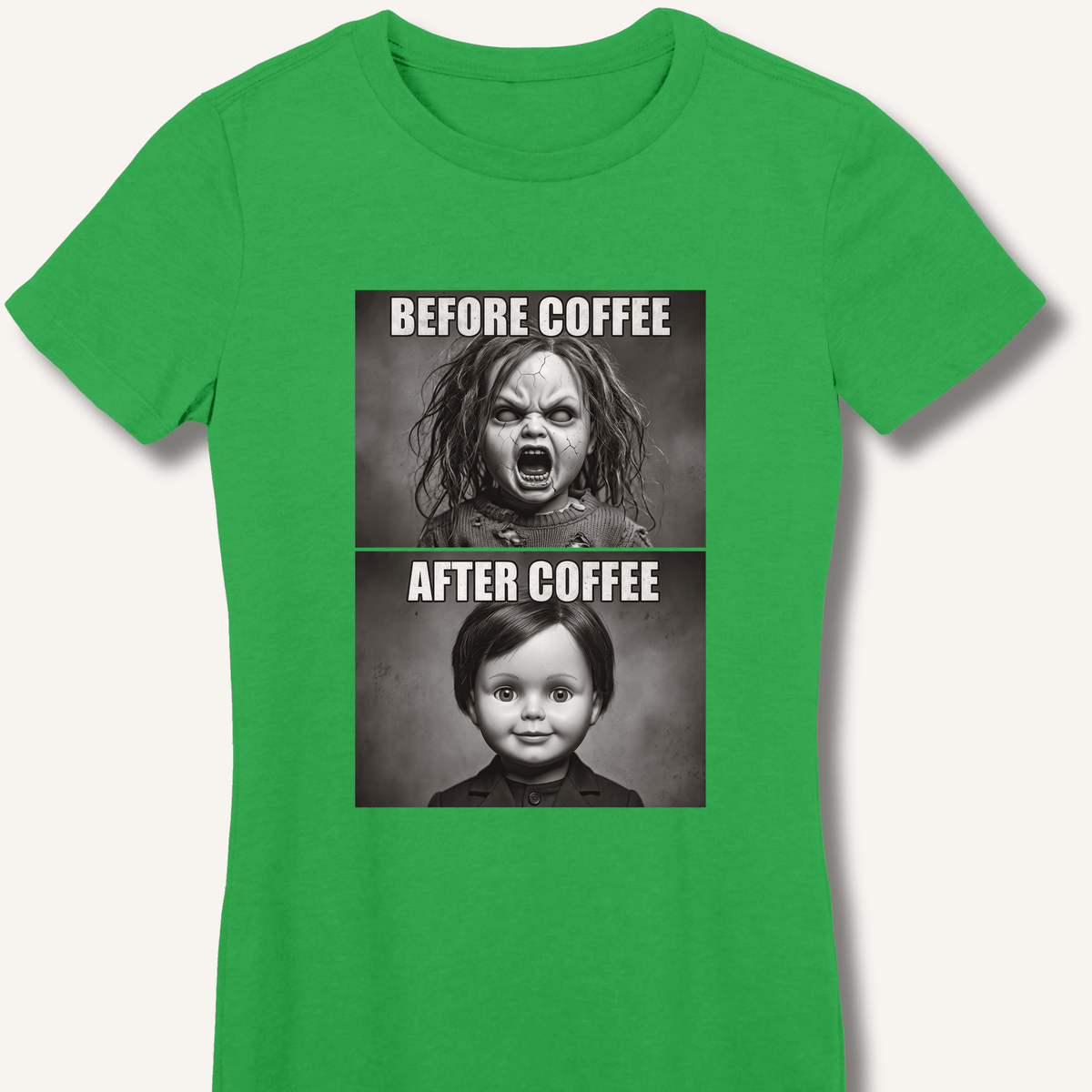Before Coffee & After Coffee Women's Fitted T-Shirt - Sip & Shirt
