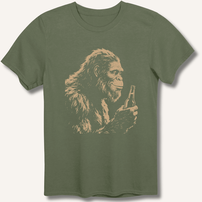 Bigfoot Drinking Beer T-Shirt - Sip & Shirt
