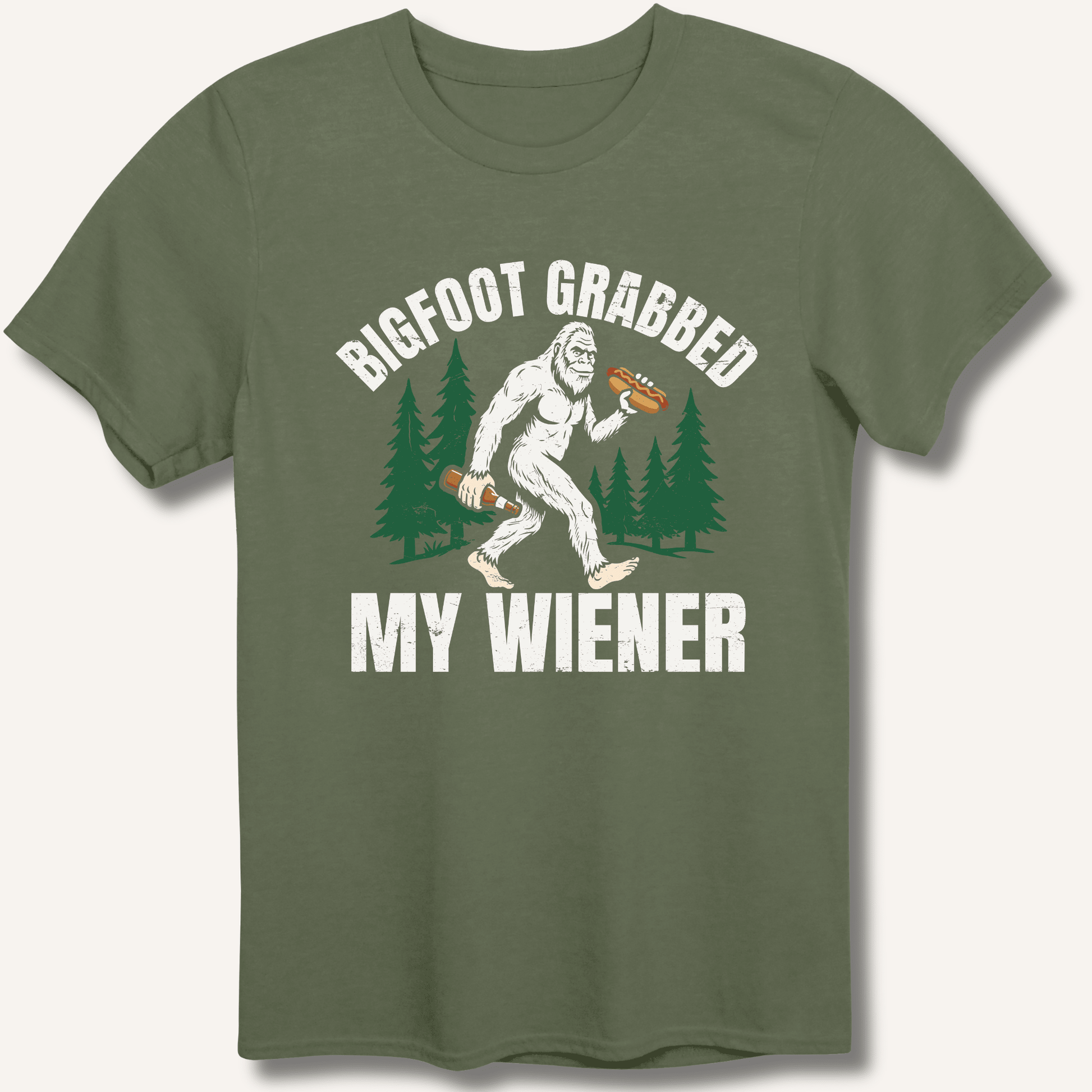 Bigfoot Grabbed My Wiener T-Shirt - Sip & Shirt