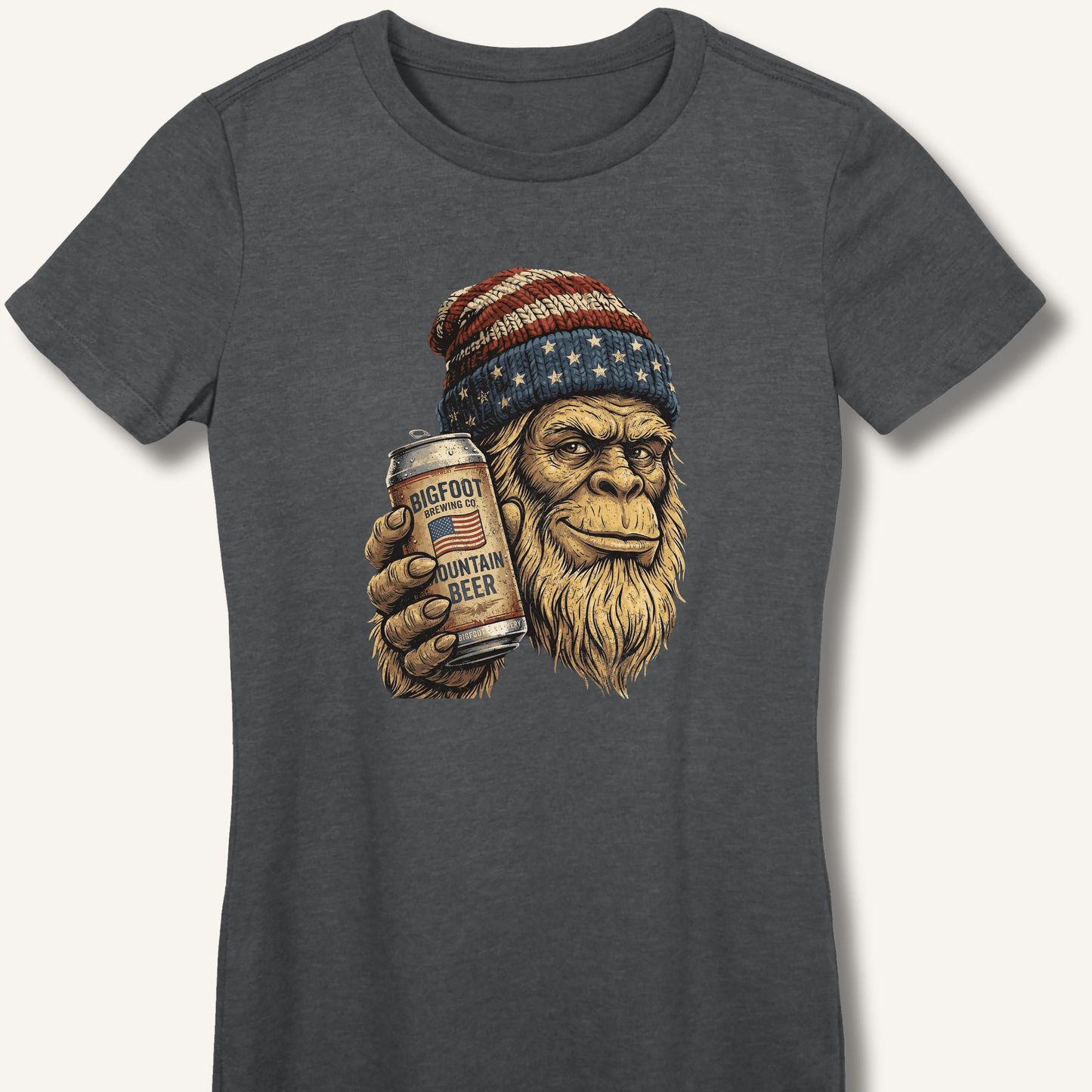 Bigfoot Mountain Beer T-Shirt Fitted T-Shirt - Sip & Shirt