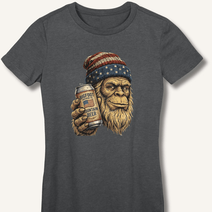 Bigfoot Mountain Beer T-Shirt Fitted T-Shirt - Sip & Shirt