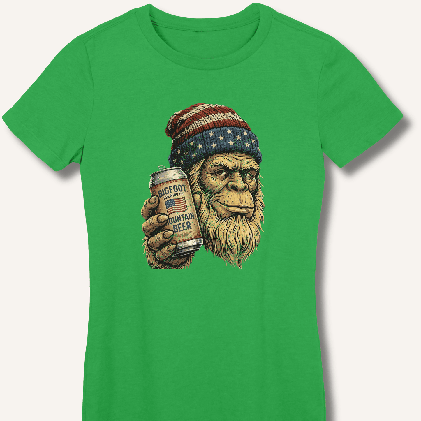 Bigfoot Mountain Beer T-Shirt Fitted T-Shirt - Sip & Shirt