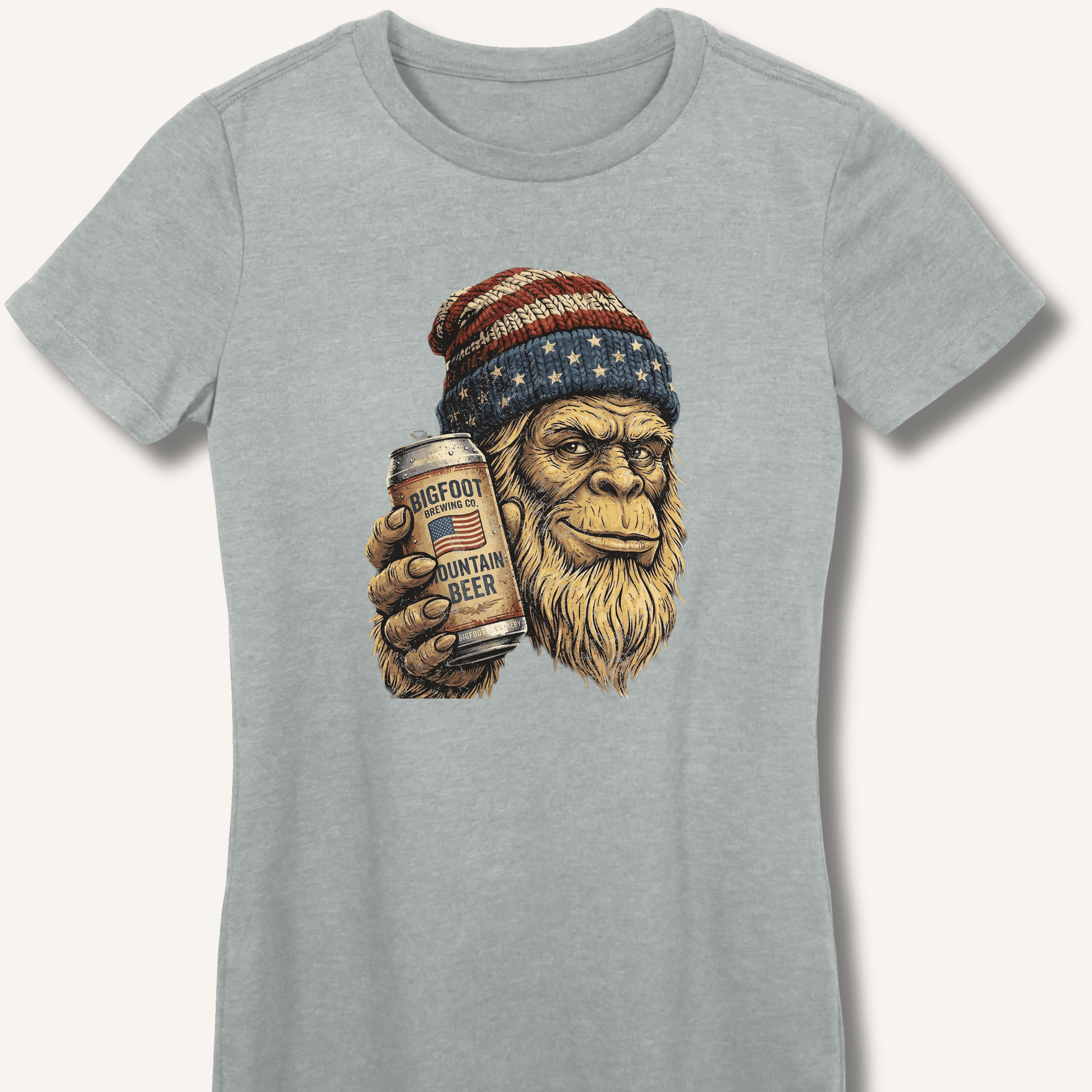 Bigfoot Mountain Beer T-Shirt Fitted T-Shirt - Sip & Shirt