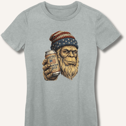Bigfoot Mountain Beer T-Shirt Fitted T-Shirt - Sip & Shirt