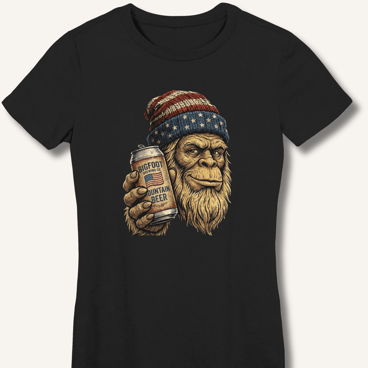 Bigfoot Mountain Beer T-Shirt Fitted T-Shirt - Sip & Shirt
