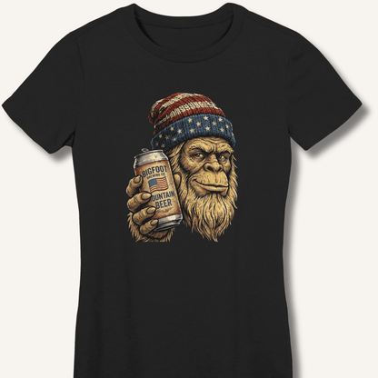 Bigfoot Mountain Beer T-Shirt Fitted T-Shirt - Sip & Shirt