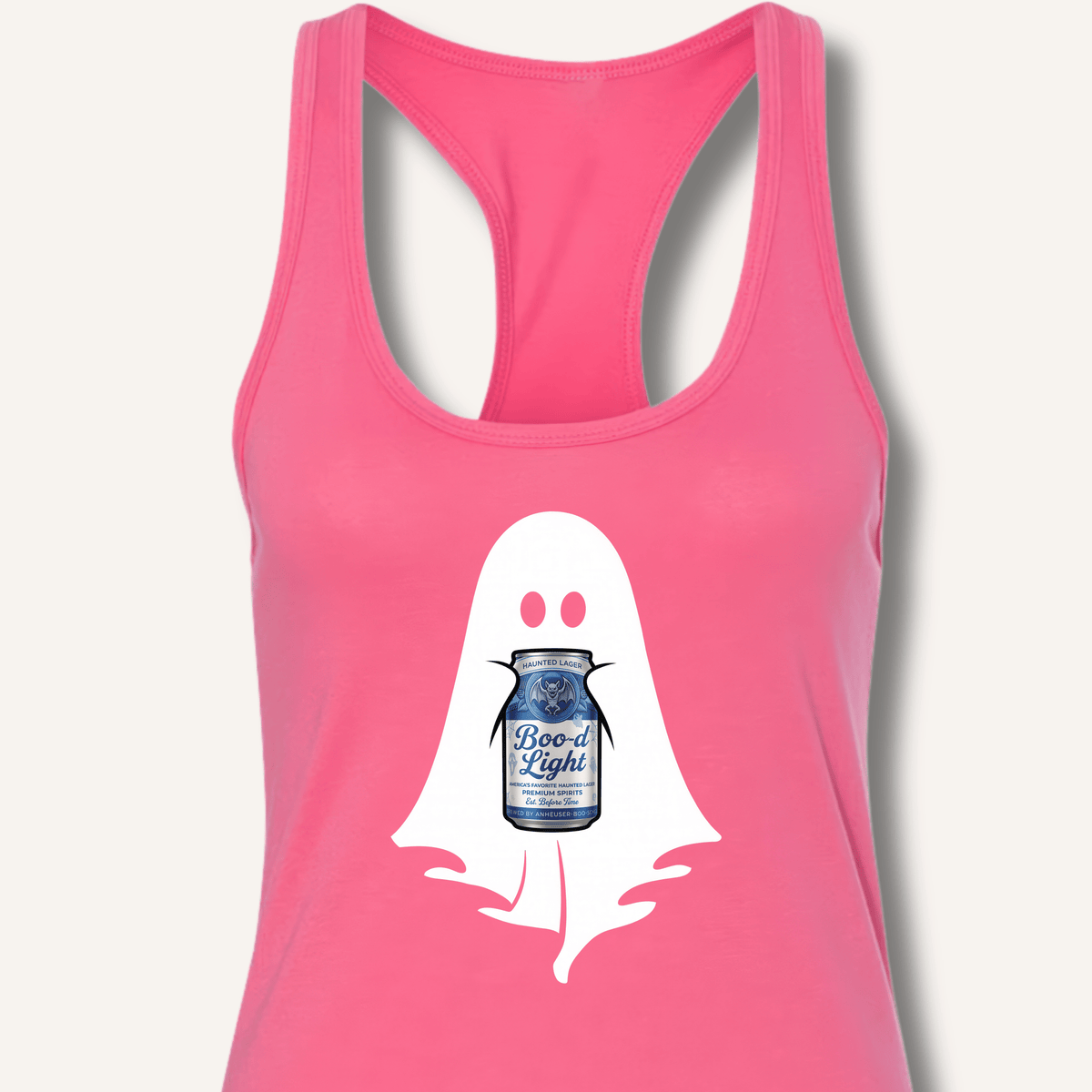 Boo-d Light Ghost Racerback Tank - Sip & Shirt