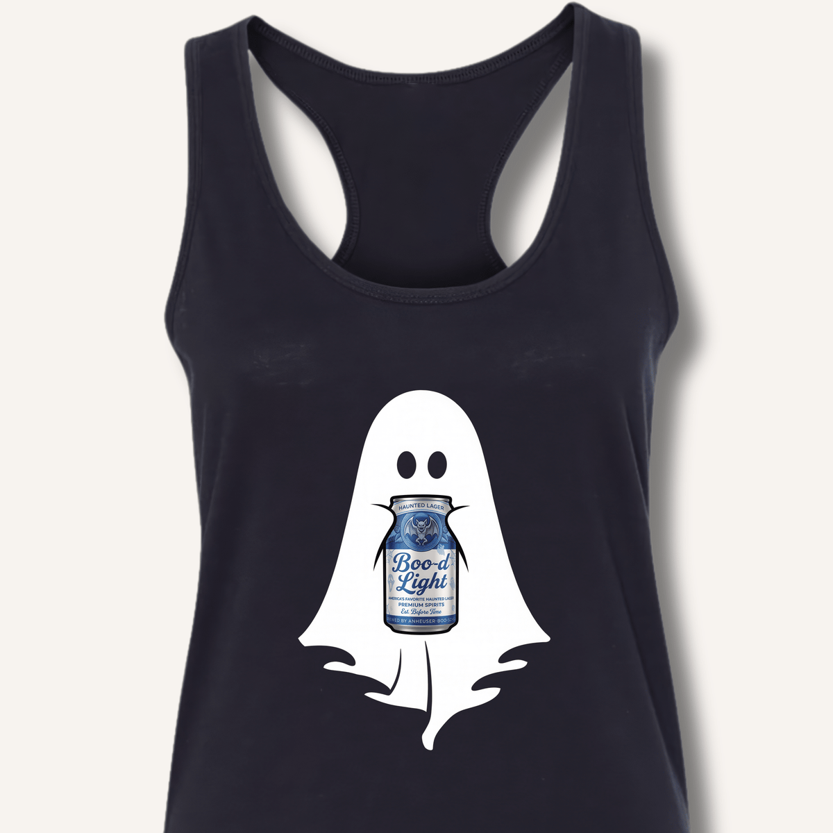 Boo-d Light Ghost Racerback Tank - Sip & Shirt