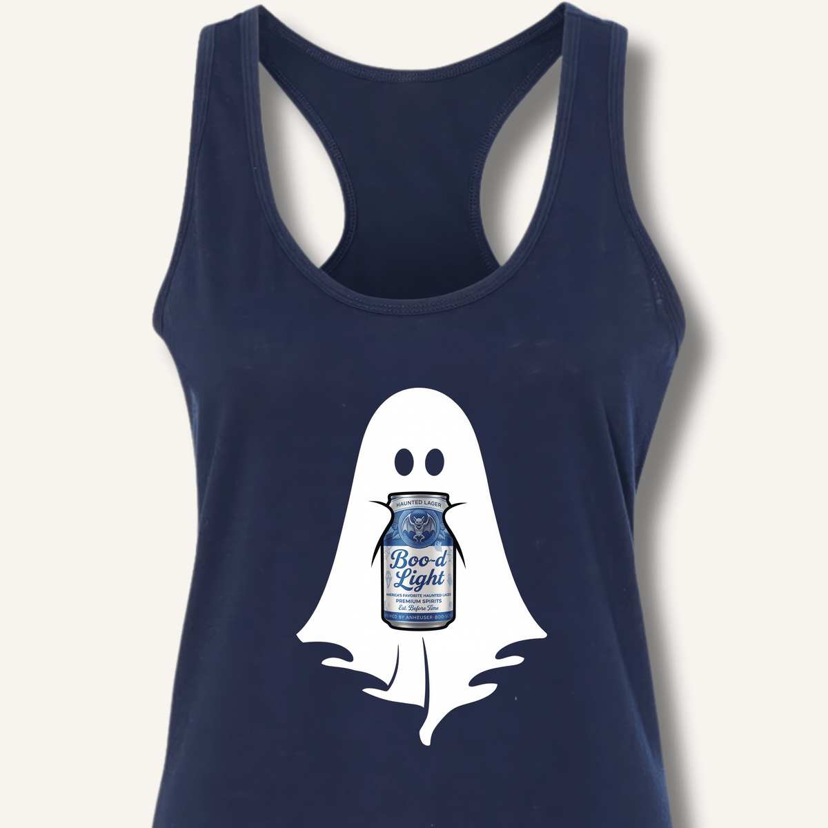 Boo-d Light Ghost Racerback Tank - Sip & Shirt