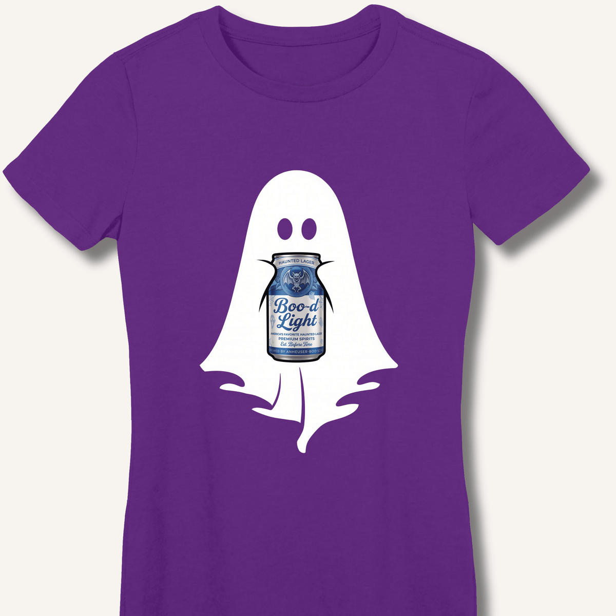 Boo-d Light Ghost Women's Fitted T-Shirt - Sip & Shirt