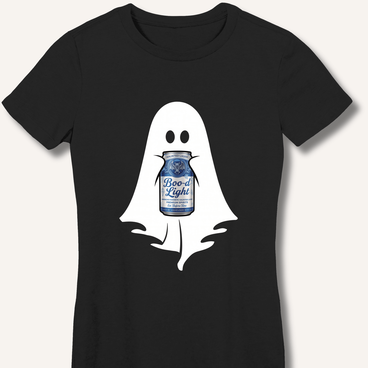 Boo-d Light Ghost Women's Fitted T-Shirt - Sip & Shirt