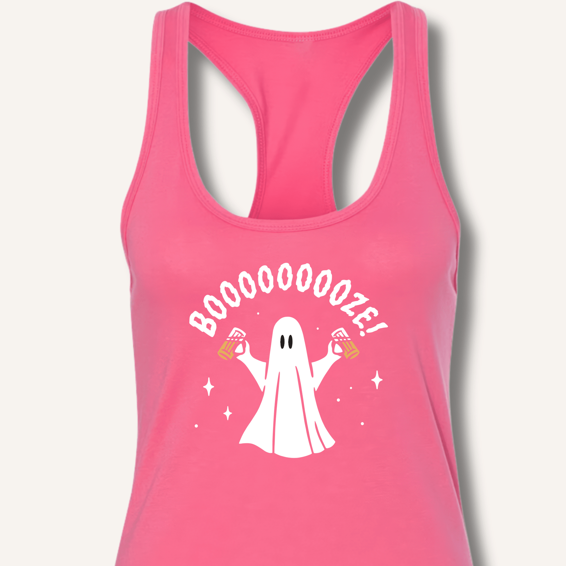 Booooooze Ghost Racerback Tank - Sip & Shirt