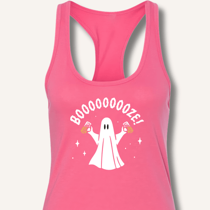 Booooooze Ghost Racerback Tank - Sip & Shirt
