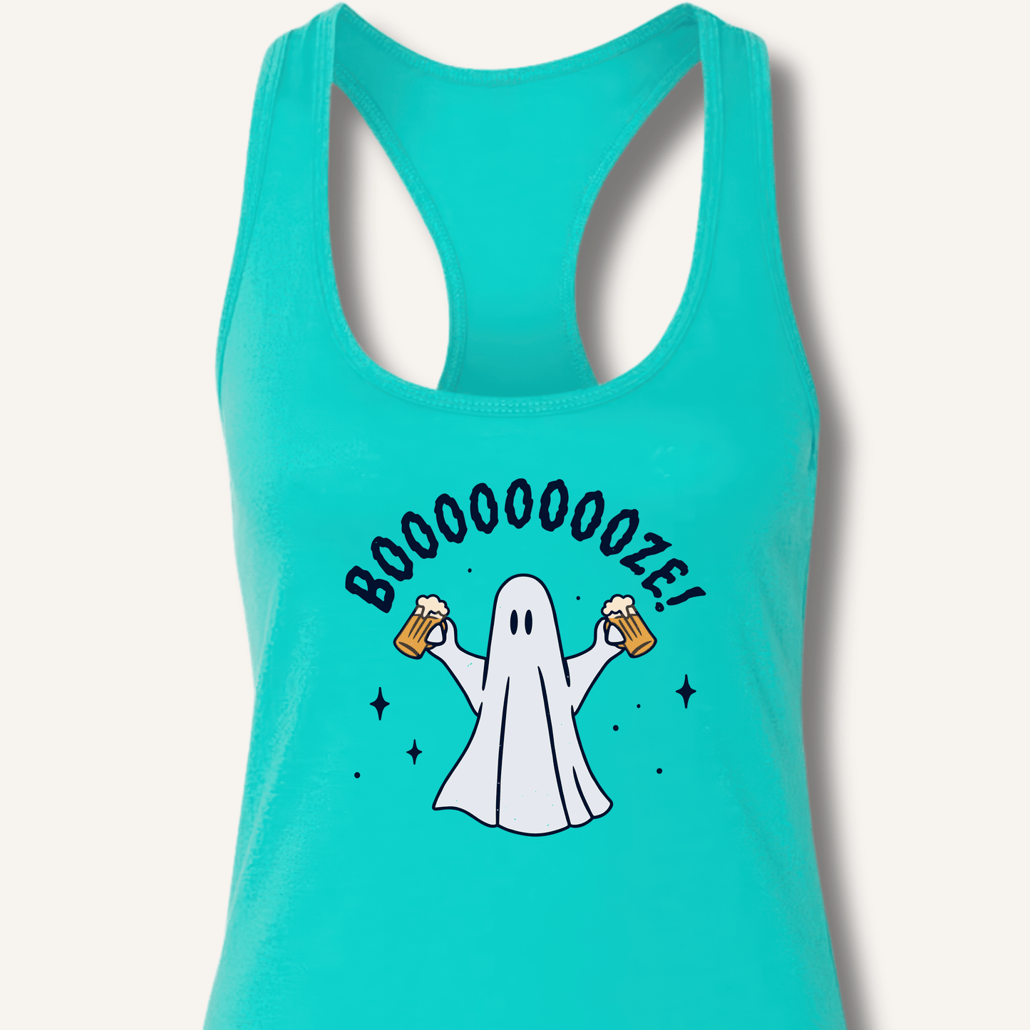 Booooooze Ghost Racerback Tank - Sip & Shirt