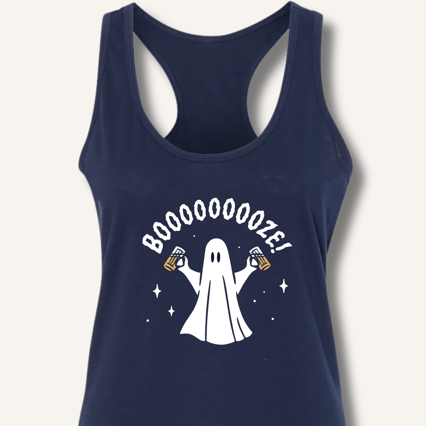 Booooooze Ghost Racerback Tank - Sip & Shirt