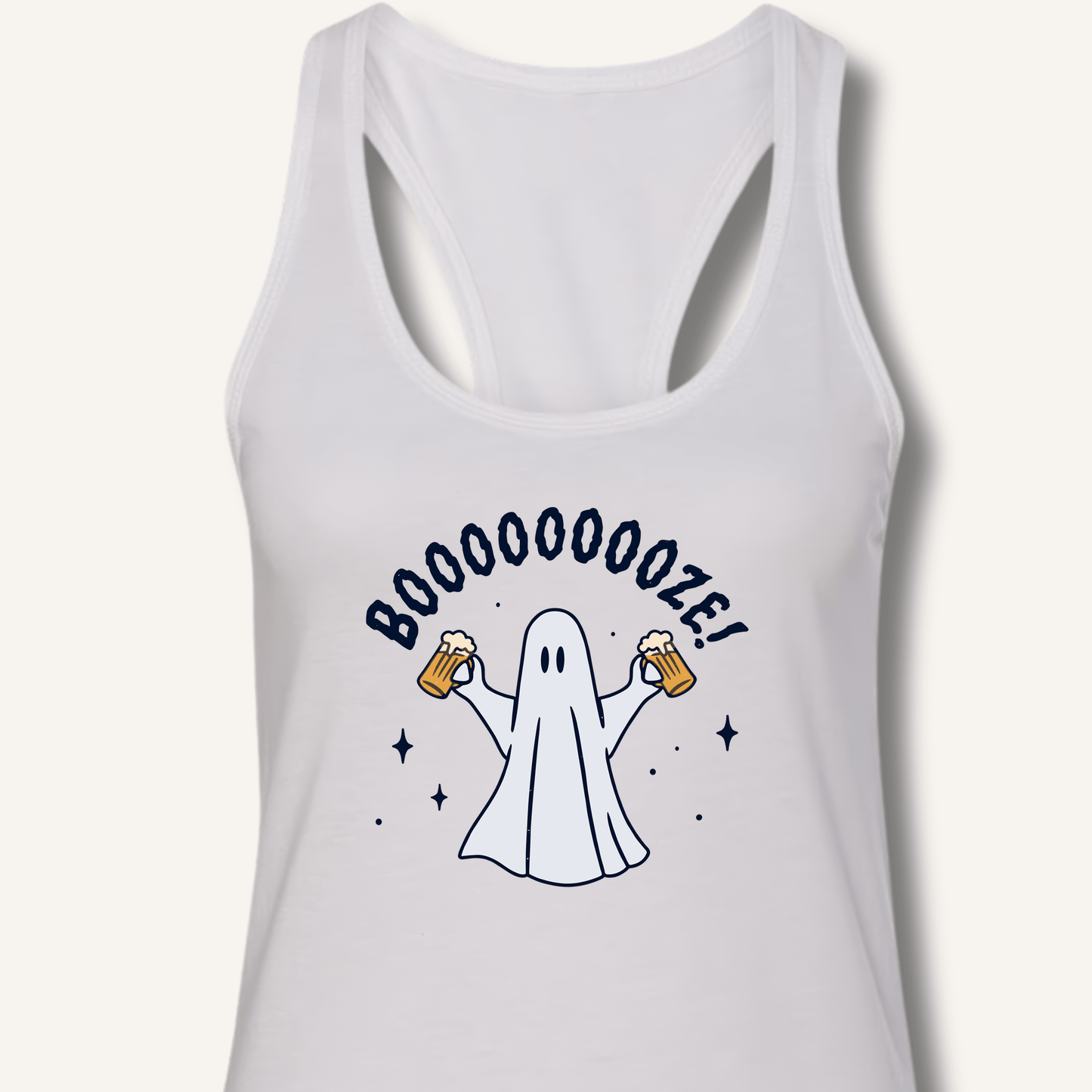 Booooooze Ghost Racerback Tank - Sip & Shirt