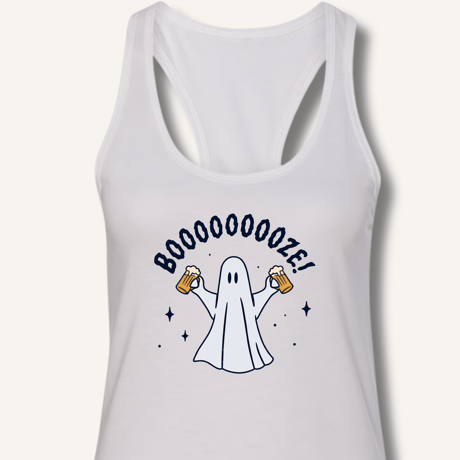 Booooooze Ghost Racerback Tank - Sip & Shirt