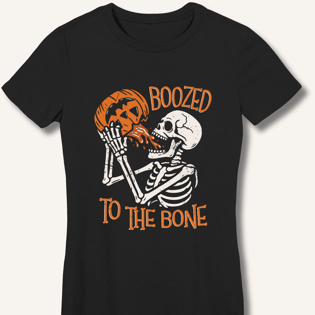 Boozed To The Bone Women's Fitted T-Shirt - Sip & Shirt