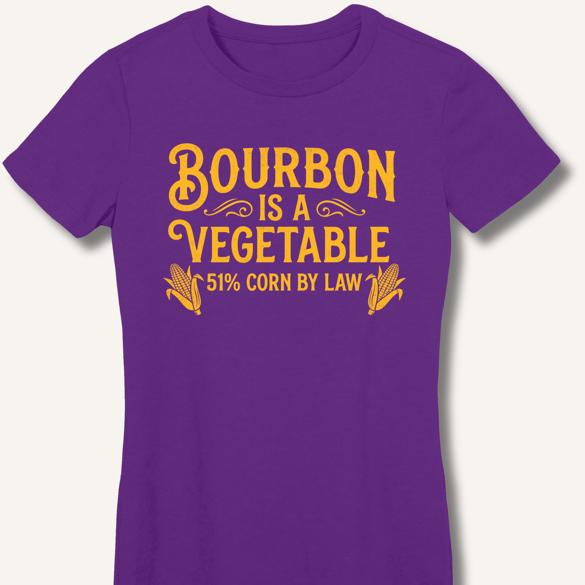 Bourbon Is a Vegetable Fitted T-Shirt - Sip & Shirt