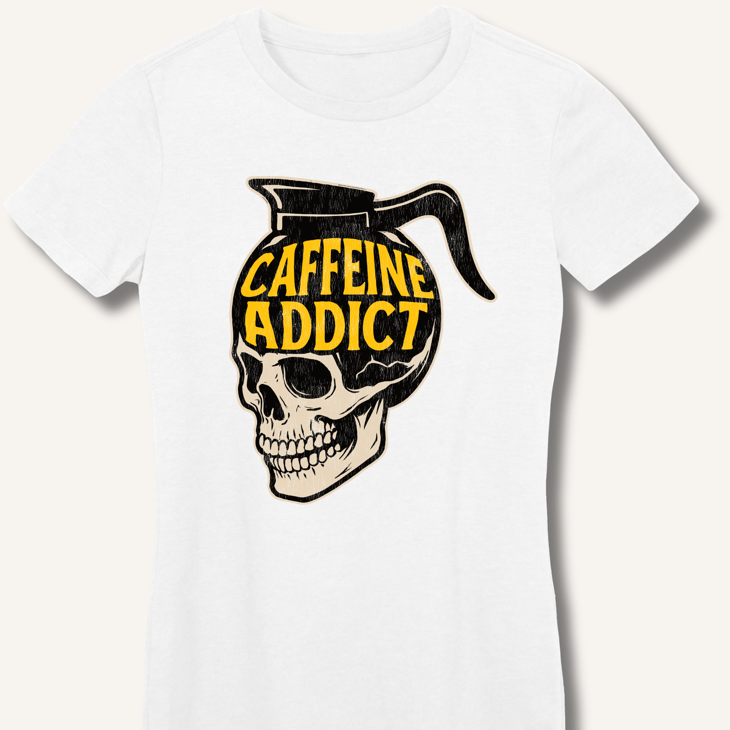 Caffeine Addict Fitted T-Shirt - Sip & Shirt