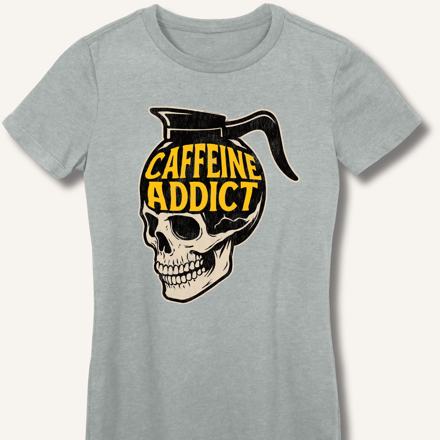 Caffeine Addict Fitted T-Shirt - Sip & Shirt