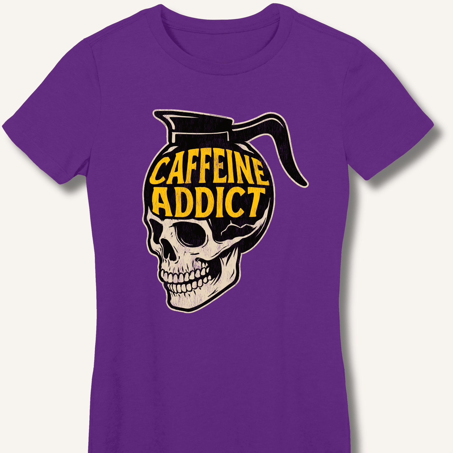 Caffeine Addict Fitted T-Shirt - Sip & Shirt