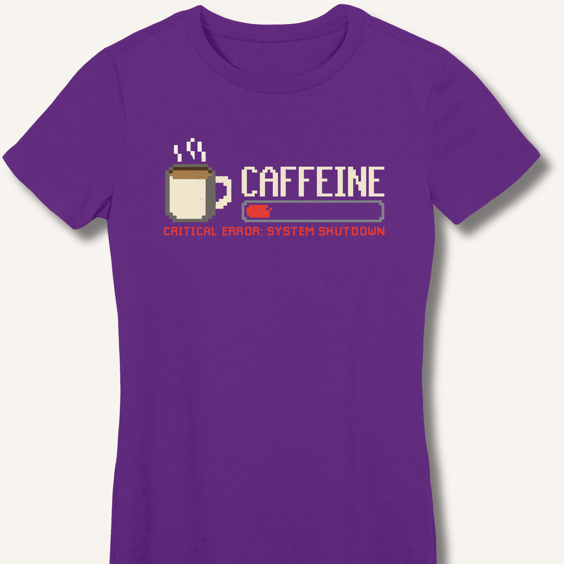 Caffeine Critical Error Fitted T-Shirt - Sip & Shirt