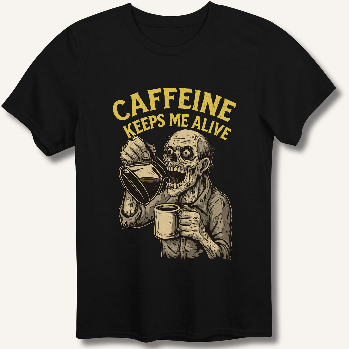 Caffeine Keeps Me Alive T-Shirt - Sip & Shirt