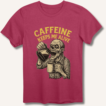 Caffeine Keeps Me Alive T-Shirt - Sip & Shirt