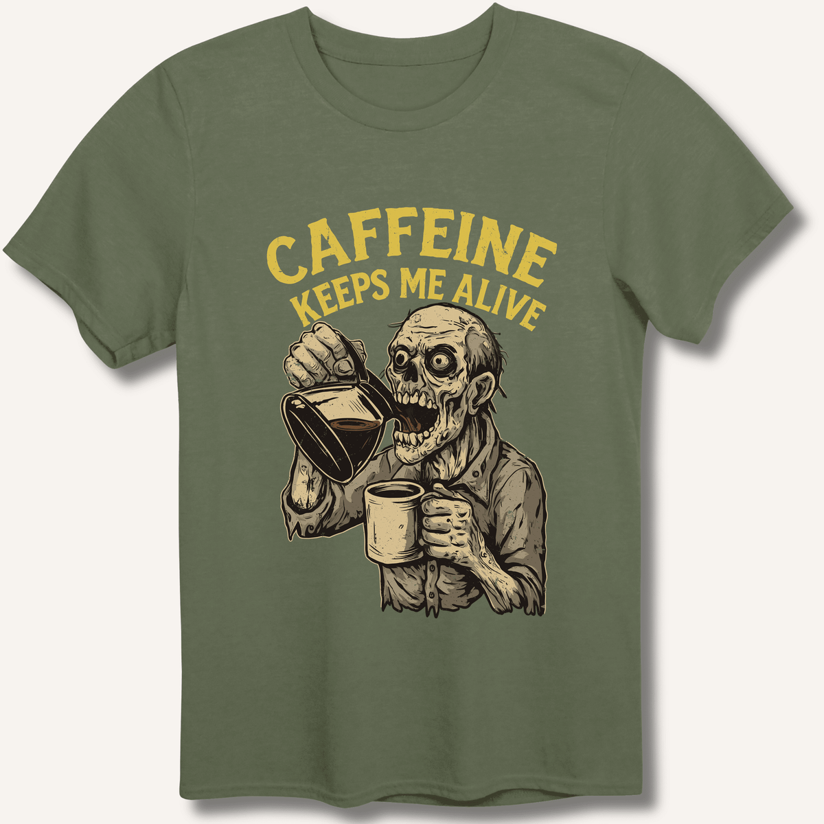 Caffeine Keeps Me Alive T-Shirt - Sip & Shirt